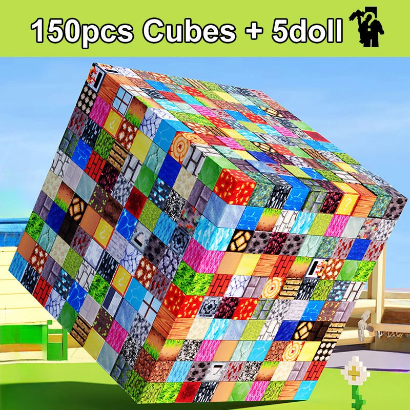 Magnetic Building Blocks Stacking Magnet Cube DIY Model Construction Set STEM Magnet Toys Birthday Gift