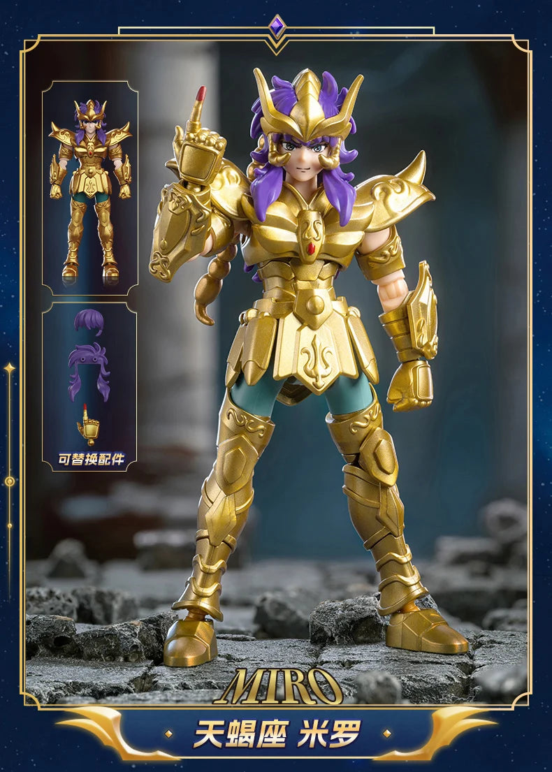 Original Blokees Gold Saint Action Figure Champion Saori Kido Seiya Mu Aiolia Assembly Figure Children Toys Birthday Gift