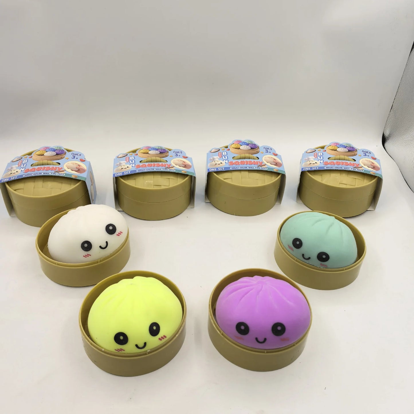 In stock hot sales 6 Cm Giant Dumpling 4 Inch Dumpling Stress Bun Anxiety Soft Decompression Dough For Adults Skateboard
