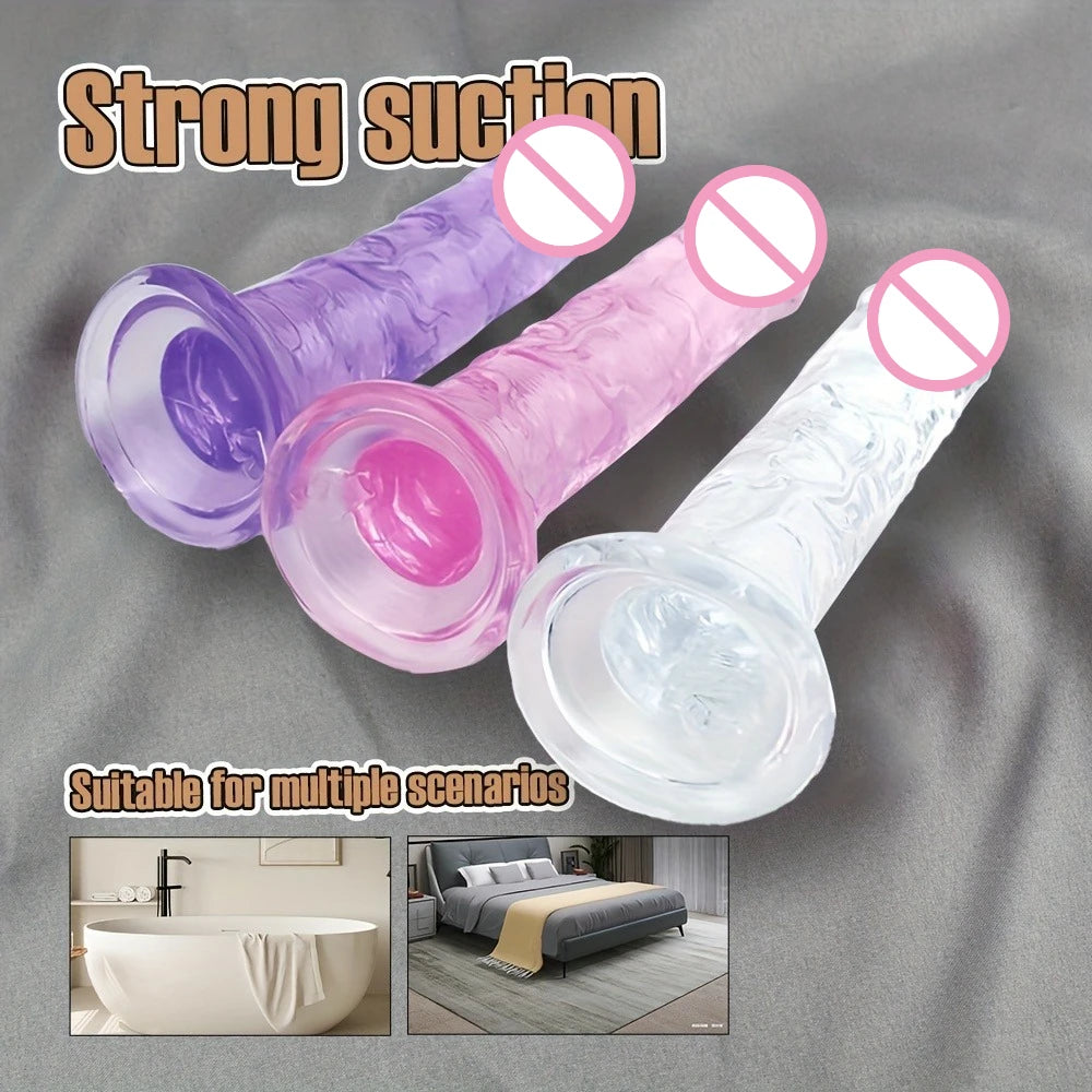 Dildos Sex Toys Dick Cheap Soft Female Vagina Clitoris Anal Masturbators Penis with Suction Cup 5 Colors Consolador Dildo Gode