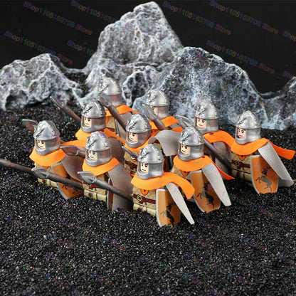 Medieval Knights Building Blocks Warrior Soldiers Crusaders Hospital Teutonic Knight Legion Figures Block Toys Accessories
