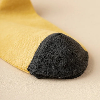 10 pairs of 100% cotton socks, men's four season striped midsole, sweat absorbing, breathable sports cotton socks