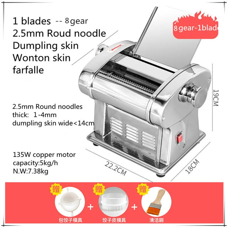 1 blade Home electric automatic small multi-functional pasta maker family special stainless steel noodle machine