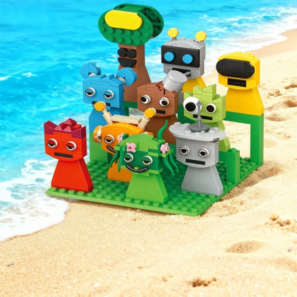 20 in 1 Sprunki Toys Building Set Compatible with 926 Pcs Sprunki Action Figures Roles Building Brick for Fans Kids Adults