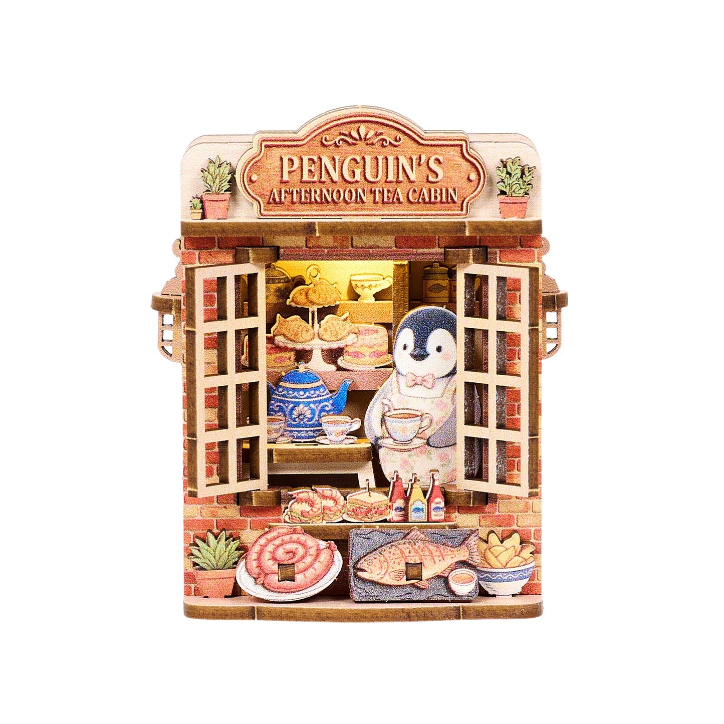 DIY Fridge Magnets Cute Cartoon Magnetic Stickers 3D Puzzle Miniature Street Shop Kids Whiteboard Blackboard Decor