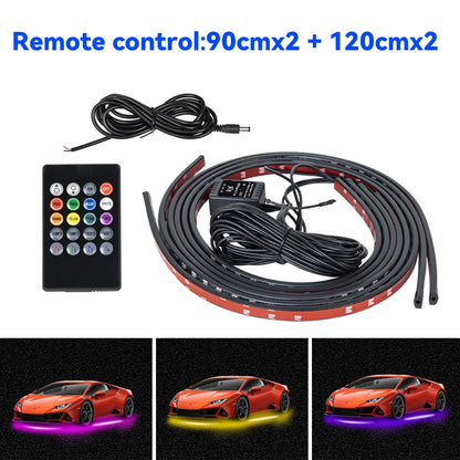 Car Charssis Flexible LED Strip Light LED Underbody APP Control RGB Neon Decorative Lamp For Honda Hyundai Kia Mercedes Benz VW
