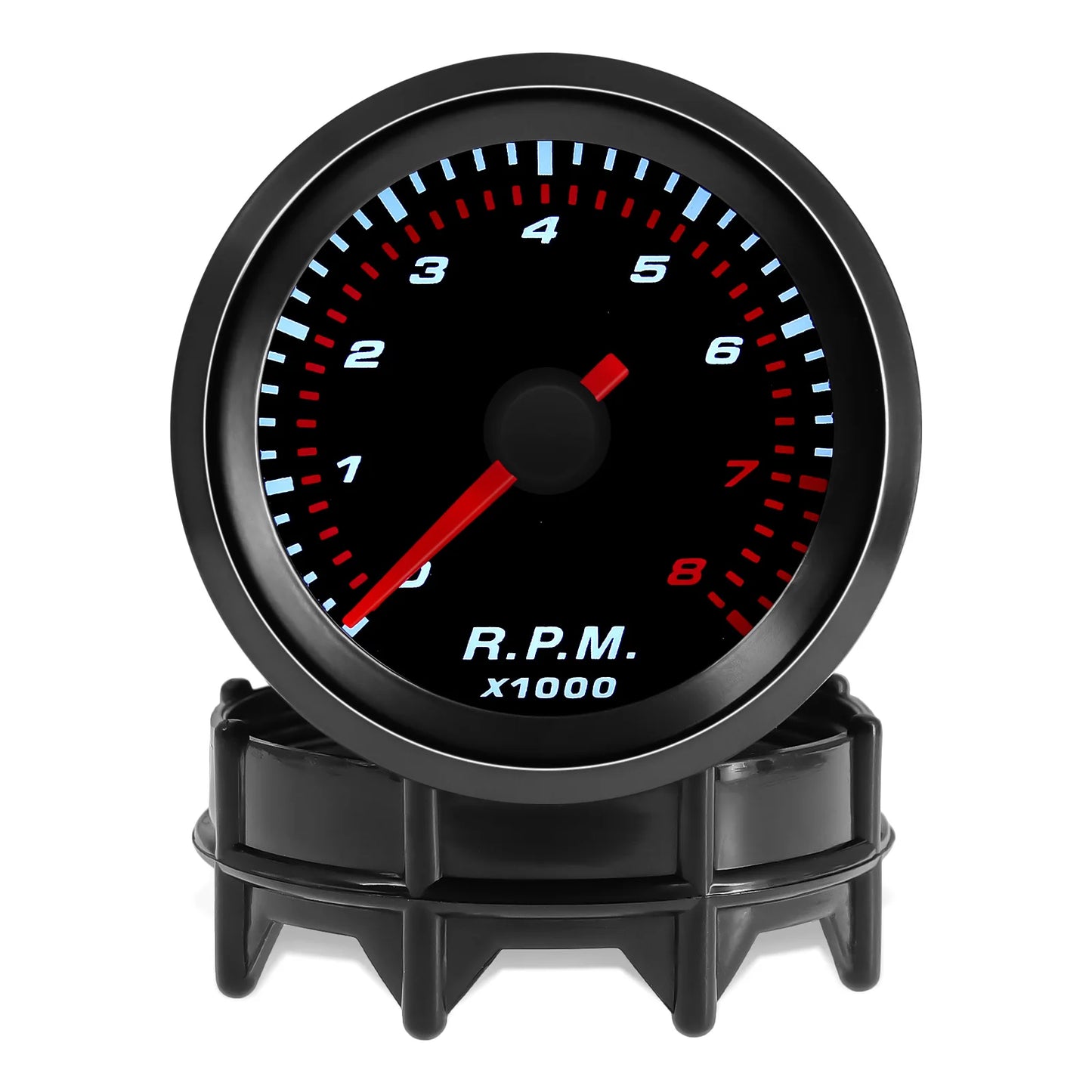 0~8000 RPM Meter Smoke Lens 2" 52mm Universal Car Motor White Led Meter Pointer Tachometer