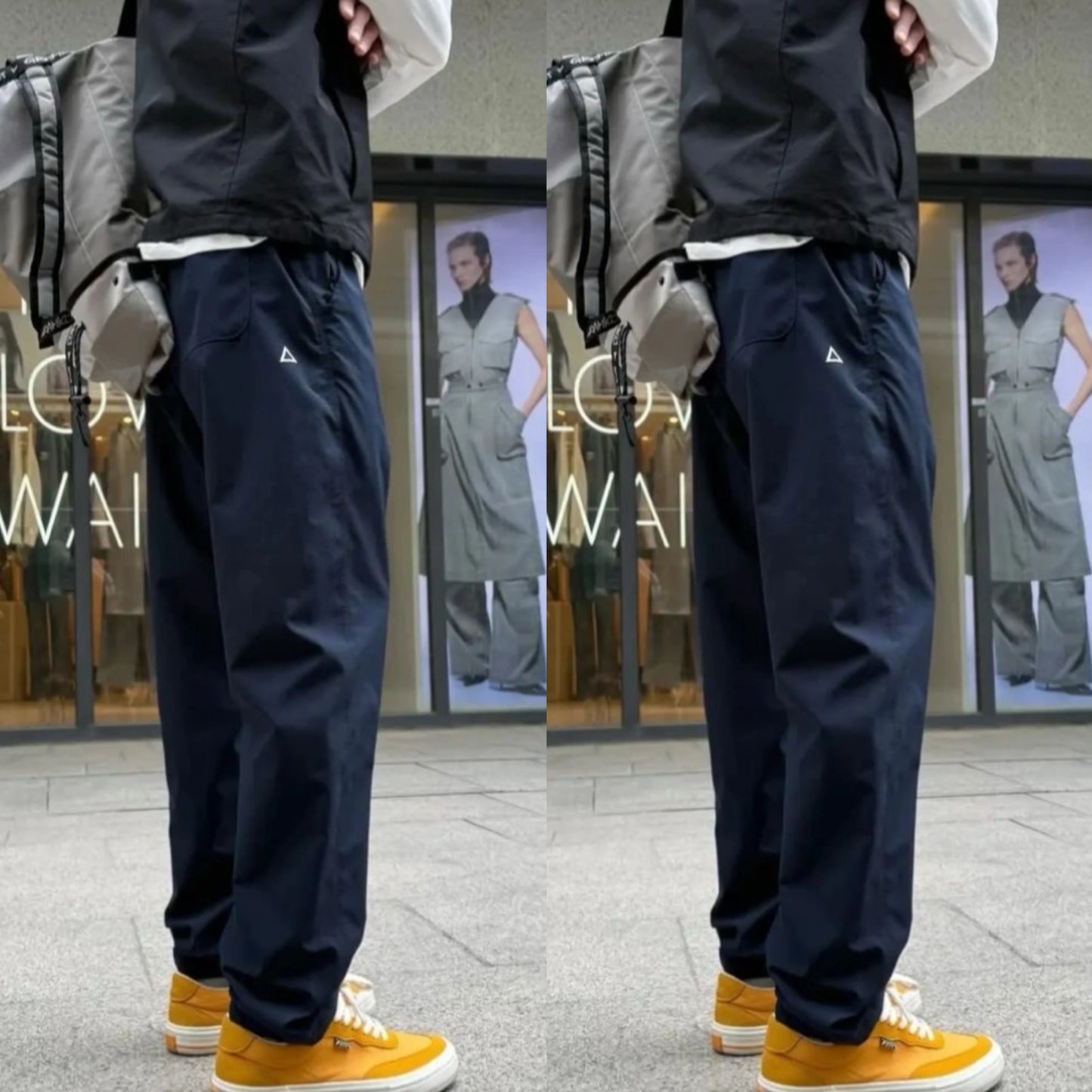 Quick Dry Straight Leg Thin Work Trousers for Men Summer Outdoor Hiking Mountain Climbing Windproof Pants Casual Fashion