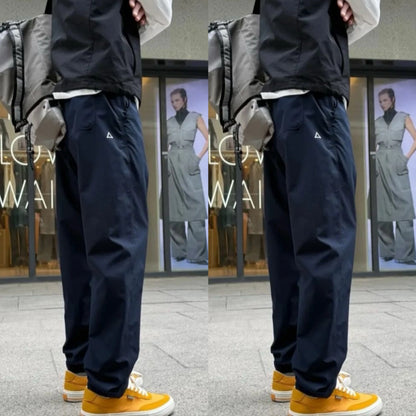 Quick Dry Straight Leg Thin Work Trousers for Men Summer Outdoor Hiking Mountain Climbing Windproof Pants Casual Fashion