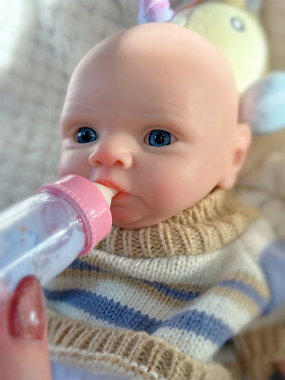 25CM Silicone Boy Reborn Dolls Painted Full Body Soft Solid Silicone Newborn Baby Dolls For Gifts reborn de silicone real cuerpo