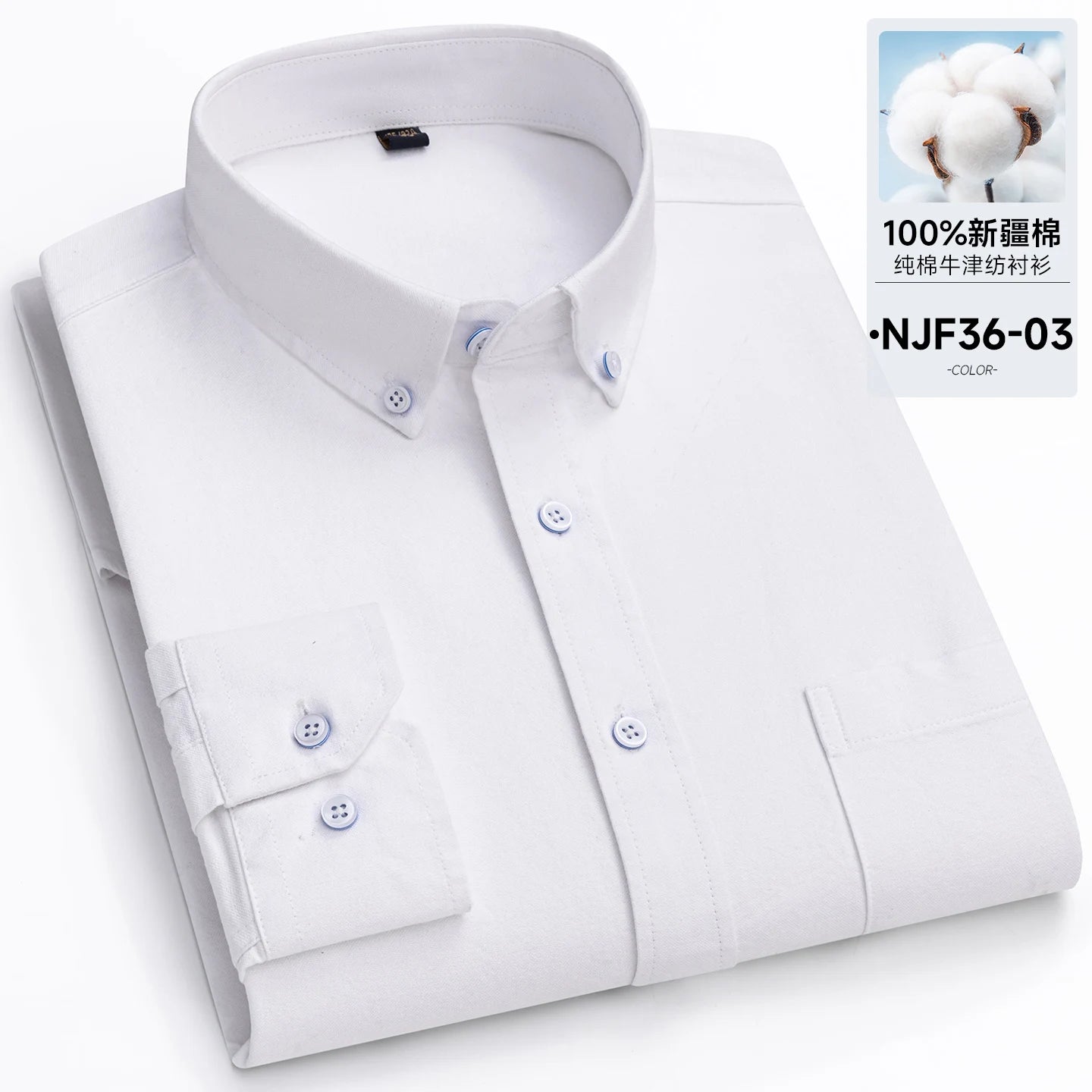 New in Tops Pure Cotton Oxford Plaid Striped Shirts For Men Long Sleeve Classic Business Formal Slim Fit Casual Designer Clothes