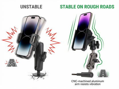 For Tank 500 Car Phone Holder, Car A-Pillar Fixed Phone Holder 360° Rotatable Aluminum Alloy Arm Anti-Shake Phone Stand Base