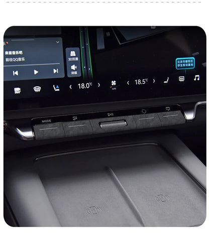 For ZEEKR 7X 2025 Super Suede Interior Accessory, Car Central Control Sliding Cover Panel Steering Wheel Decal Air Outlet Trim