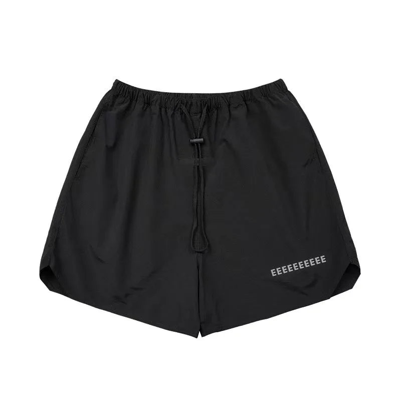 FW21 Classic Men's Nylon Shorts Fashion Design 3M Reflective Letter Shorts High Street Loose Lightweight Beach Five-point Pants