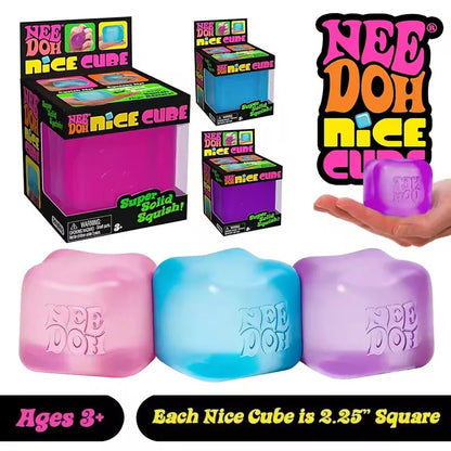 Schylling Needoh Nice Cube Sensory Stress Reliever Multiple Styles Fidget Tool for Anxiety  Focus Desk Sensory Cube for Adults