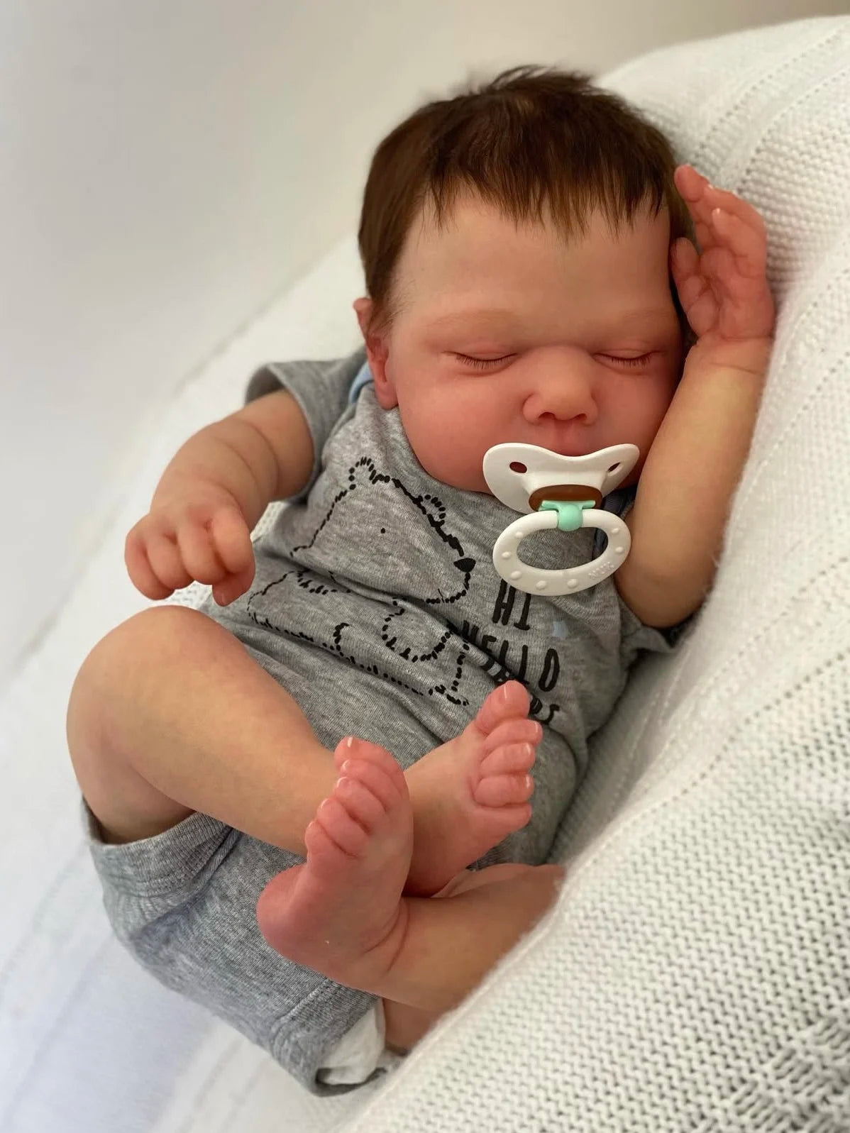 Cokela 20inch/50cm Real Baby Doll Reborn Doll Soft Touch Realistic Silicone Reborn Baby Doll With Implanted Artificial Hair