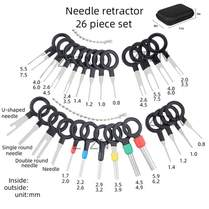 Car Terminal Removal Tool Kit - Wiring Harness Connector Pin Extractor Set with Storage Case for Automotive Electrical Repair