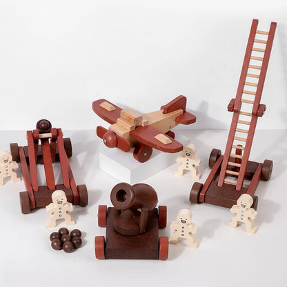 Wooden Toys Beech Wood Car Blocks Cartoon Excavator Educational Montessori Toys Children Ambulance Police Car Birthday Gift