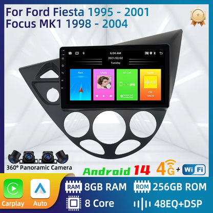 Car Multimedia for Ford Fiesta 1995 - 2001 Focus MK1 1998 - 2004 Car Radio GPS Navigation Android Stereo Carplay Auto 2 Din 4G