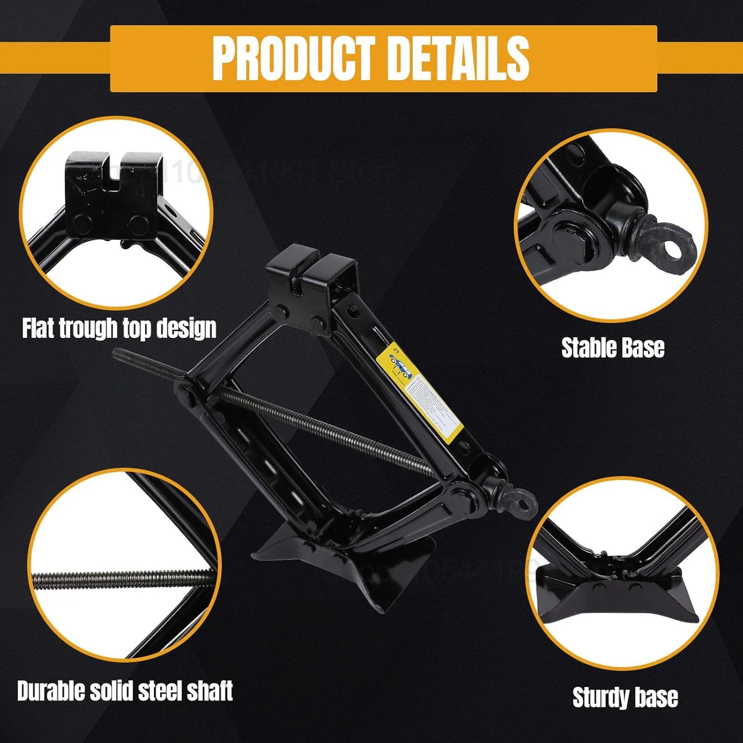 2.5T Scissor Jack for Car 2.5 Ton Robust Steel Car Jack with Saving Effort Ratchet Handl Cars Jacks Tool Kit for Auto and Trucks