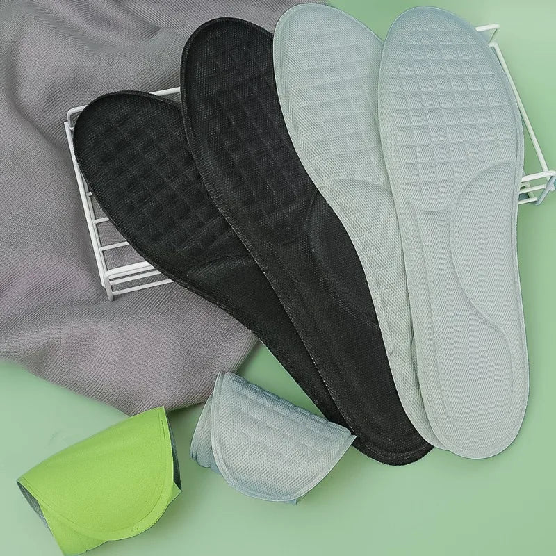 Nano Deodorant Sports Insole Breathable Sweat Absorbent Anti-Odour Shoe Pad Shock Absorption Odor Resistant Inserts for Sneakers