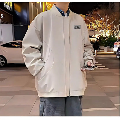 Spring/Summer 2026 New Men's Pilot Windbreaker Fashion Casual Lightweight Solid-color Baseball Sport Coat Cycling Jacket S-4XL