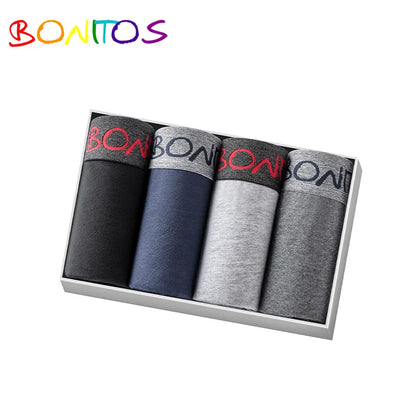 4pcs Men's Cotton Underwear Wear-Resistant High-Quality Pure Cotton Comfortable Design Daily Travel Wear Inner Pants