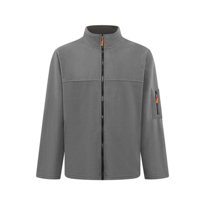  2026 autumn and winter men's new outdoor warm jacket casual sports trend fashionable and versatile solid color jacket