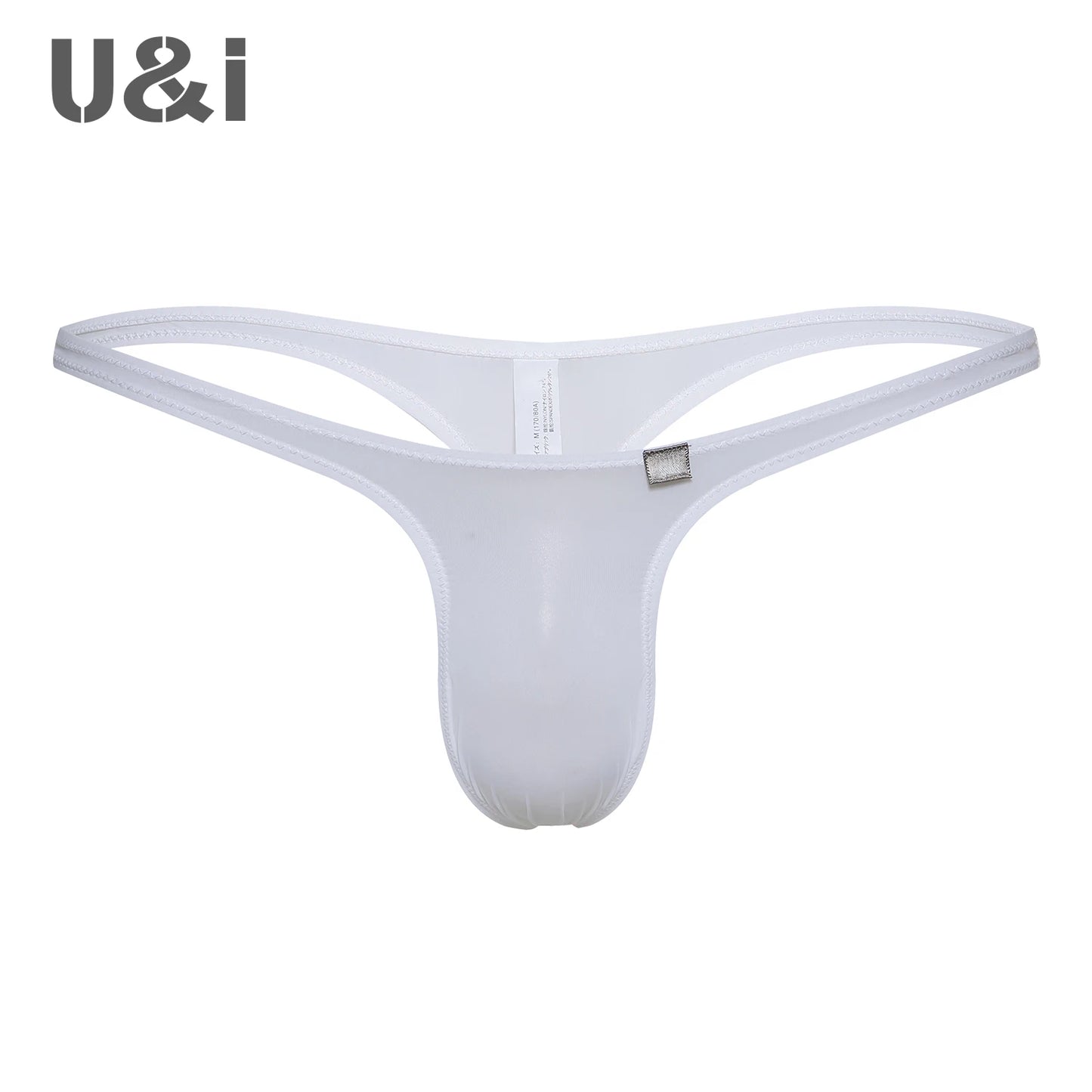 U＆I Men's Sexy Thong Underwear Ultra-Thin Micro-Transparent One-Piece Upward No Pouch Innerwear