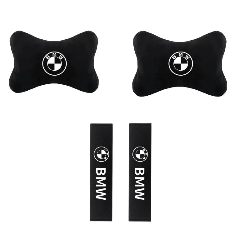Car Headrest Seat Belt Shoulder Pads for BMW Performance F25 F26 F15 F16 E91 E92 E90 E60 E84 G22 G32 F30 F36 G30 G20 Accessories