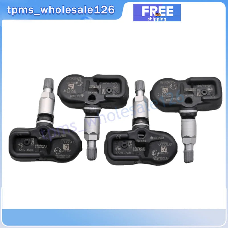 52940-J7000 PMV-CH15 Car Tire Pressure Monitoring System Sensor 4PCS For 2019-2020 Kia Forte Ceed (CD) K3 TPMS 433MHZ 52940J7000