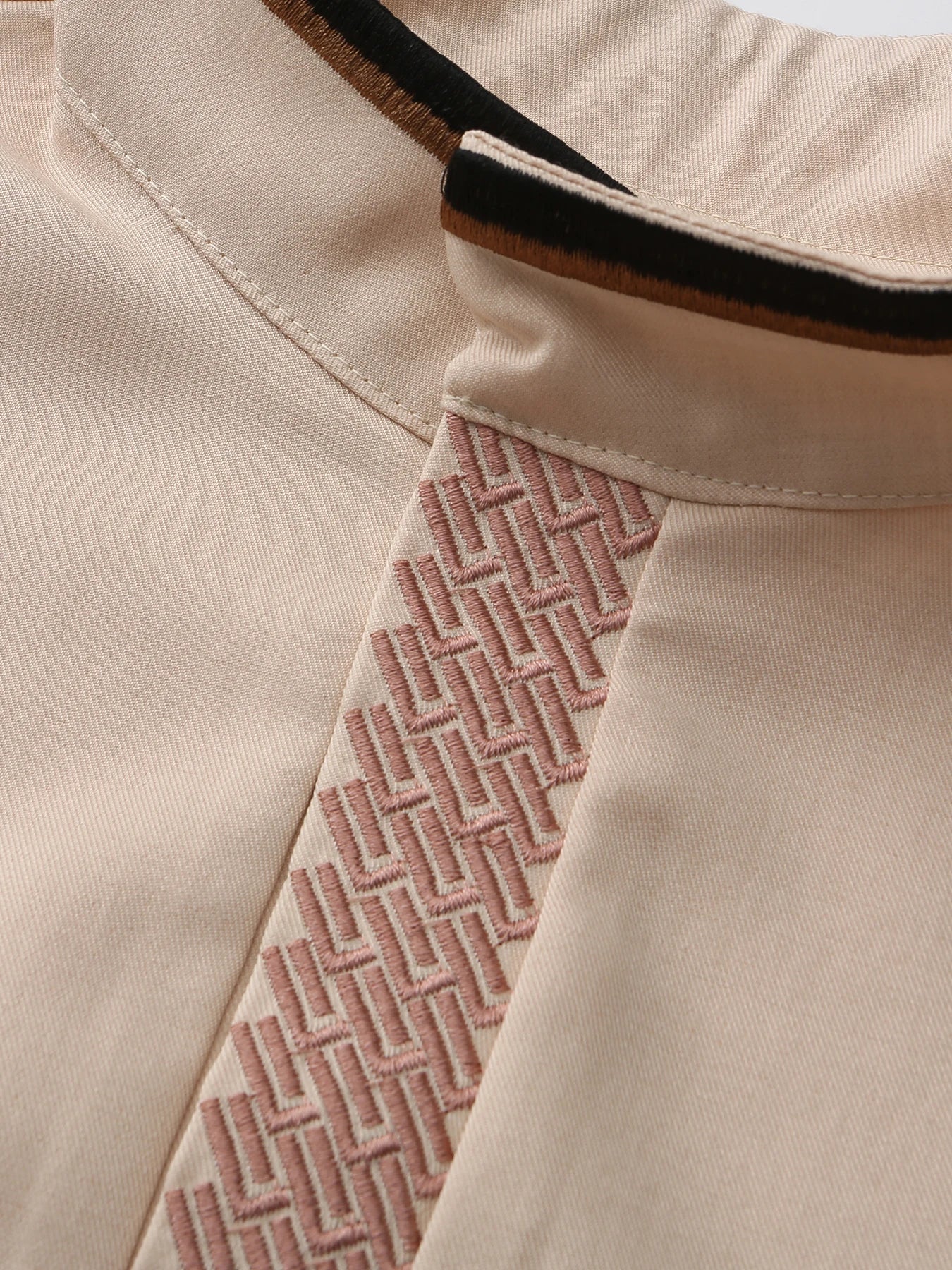 Islamic Muslim Arabic Casual Men's Abaya Long Sleeve Embroidered Stand Collar Arabic Abaya Men's Traditional Clothing