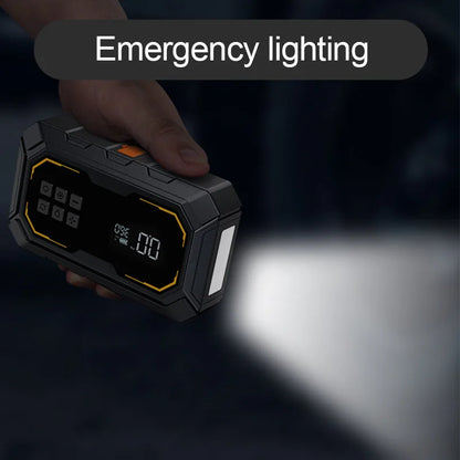 10000mAh Multi-Function Portable Car Jump Starter, Battery Booster with Air Compressor Emergency Power Bank Portable Inflator