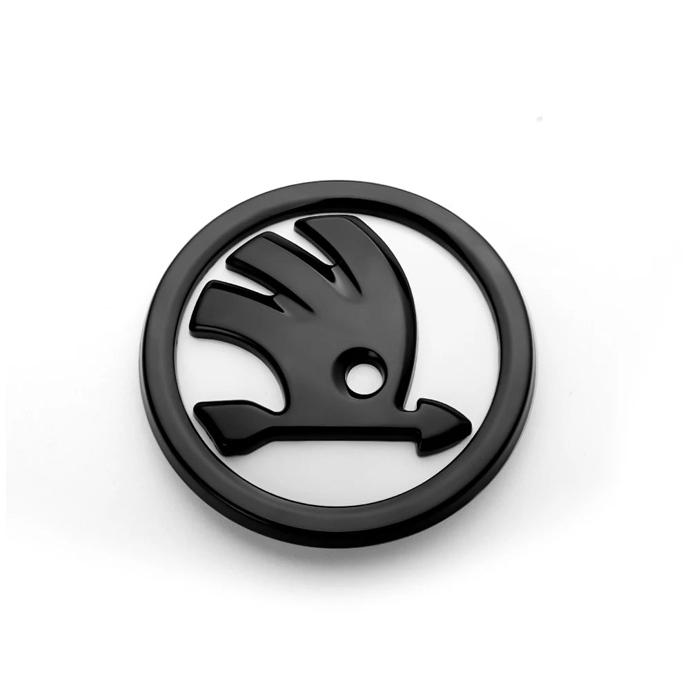 8/9/10cm Emblem Car Front Hood Badge Rear Trunk Sticker for Skoda Octavia Rapid Fabia S Logo Superb KAMIQ Kodiaq VRS Accessories