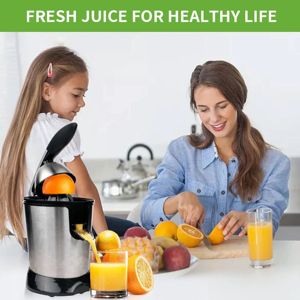 110V / 220V Hand Press Orange Lemon Juicer Machine Stainless Steel Electric Citrus Juice Maker Extractor Kitchen Fruit Squeezer