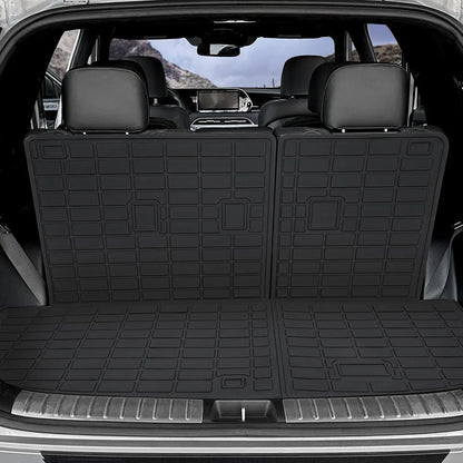 Floor Mats for 2020 - 2024 Hyundai Palisade Trunk Mat with Backrest Mat TPE Waterproof All Weather Protector Cargo Liner
