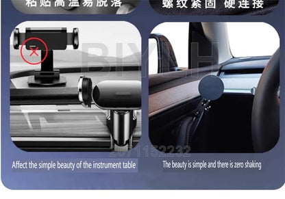 Car Metal Mobile Phone Holder For Tesla MODEL Y Model 3 Highland 2025 Powerful Magnetic Door Side Mobile Phone Holder Accessorie