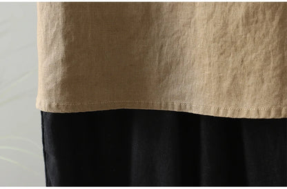 Slimming Pure Color Cotton Linen Lightweight Sleeveless round Neck Inner Wear Large Size Women's Fashionable Versatile Top