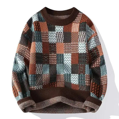 Hippie Grunge Pullovers Male Plus Big Size Thick Knitwear Long Sleeve Designer Casual Streetwear Loose Fit Men's Knit Sweater
