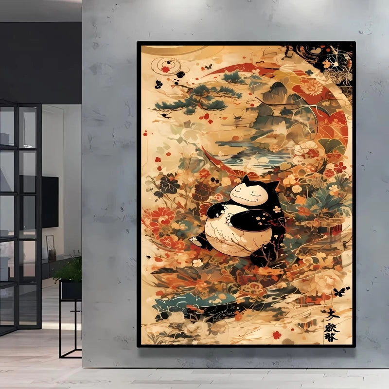 High Quality Pokemon Arcanine Pikachu Wall Painting with Unique Designs and Gorgeous Colors Adding A Touch of Brightness To Wall
