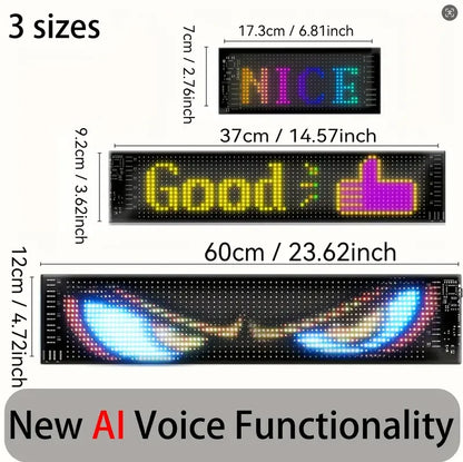 AI voice control Demon Eyes Car LED Display Flexible Programmable LED Display Soft Sign Board Pixel Custom Led Panel Christmas