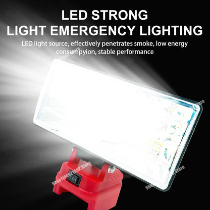 Power Tool Parts 8 Inch Work Lights Lamp Spotlight for Milwaukee for M18 for Dewalt DCB200 18V 20V Li-ion Battery USB Power Bank