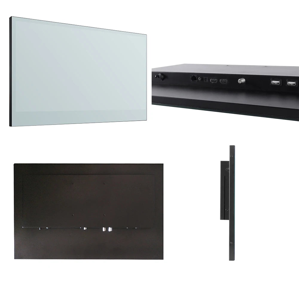 Souria 22 inches Smart Magic Mirror Waterproof TV for Bathroom Hotel DTV Tuner WiFi Bluetooth Built-in Apps Store ATSC DVB-T T2
