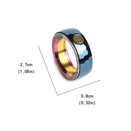 Ratchet Ring Mechanical Fidget EDC Toys Stainless Steel Adjustable Haptic Ring Fingertip Metal Tyre Toys Stress Spinner