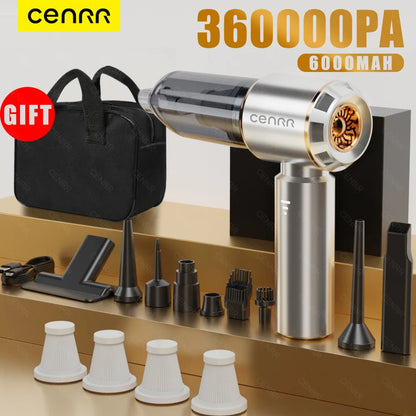 CENRR 360000PA Car Vacuum Cleaner Strong Suction Wireless Cleaner Portable HandHeld Powerful Vacuum Cleaner Cleaning Machine
