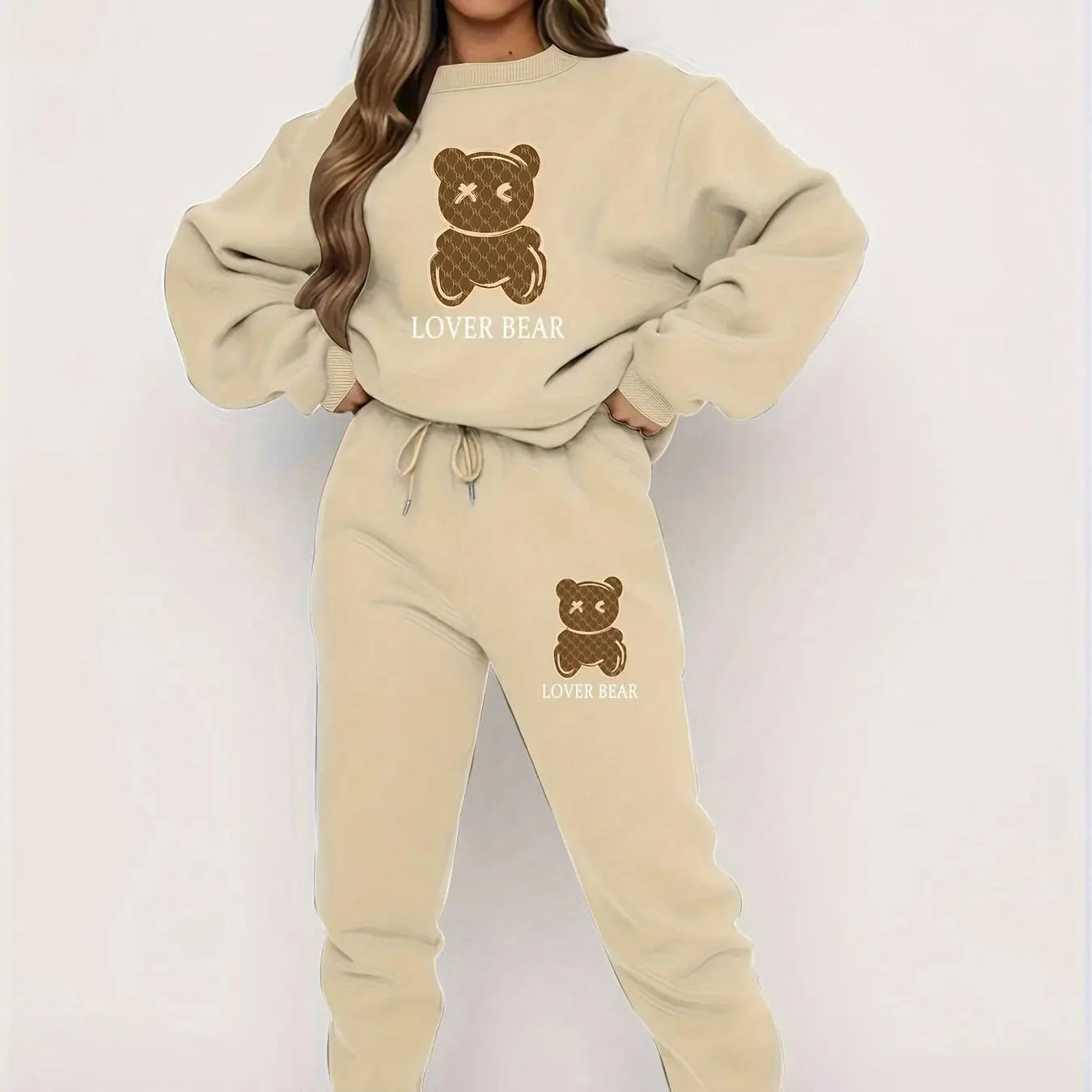 Autumn Winter Black Sweater Set Women's Loose Fit