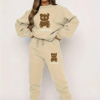 Autumn Winter Black Sweater Set Women's Loose Fit