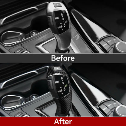 Car Center Console Dashboard Gear Shifter Panel For BMW F30 F31 F34 3GT F32 F33 F36 Trim Accessories, Carbon Fiber ABS Sticker