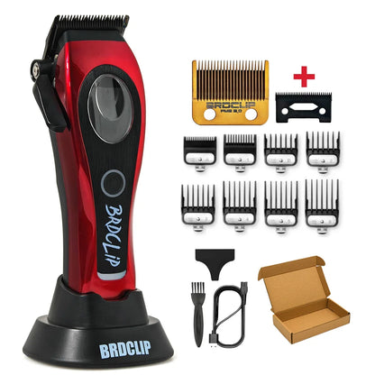 New Professional BRDCLIP M3C 8800RPM High Motor Hair Clipper DLC Blade Barber with Base 4500mAh Hair Cutting Machine Men Trimmer