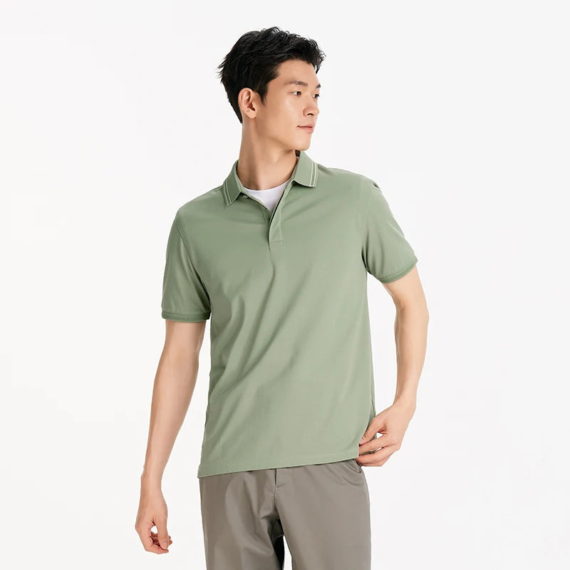 Semir Men Polo Shirt Mulberry Silk Texture Business Basic Knit 2026 Summer Casual Style Soft Lightweight Office Wear Top